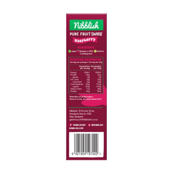 Raspberry Pure Fruit Swirls 100g x 10 units - Image 2